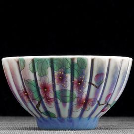 Пиала 120мл "Цветы", фарфор из Цзиндечжень (404461)-