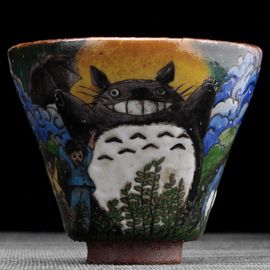 Пиала 130мл "Тоторо", керамика из Цзиндечжень (404473)-
