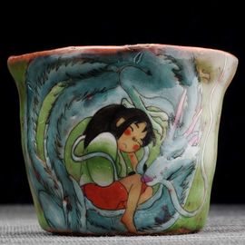 Пиала 105мл "Унесённые призраками", керамика из Цзиндечжень (404472)-