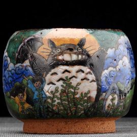 Пиала 250мл "Тоторо", керамика из Цзиндечжень (404474)-