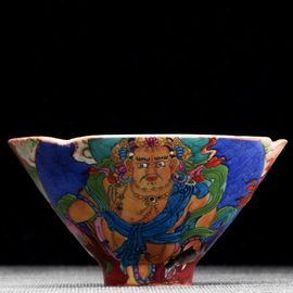 Пиала 125мл "Желтый Цайшэн", керамика из Цзиндечжень (404493)-