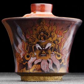 Гайвань 220мл "Желтый Цайшэн", керамика из Цзиндэчжэнь (404501)-