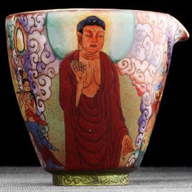 Чахай 225мл "Бодхисаттва читает сутры", керамика из Цзиндечжень (404504)-