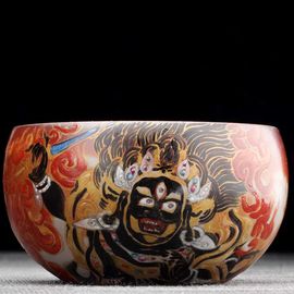 Пиала 150мл "Черный Цайшэн", керамика из Цзиндечжень (404515)-