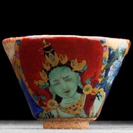 Пиала 150мл "Зеленая Тара", керамика из Цзиндечжень (404517)-