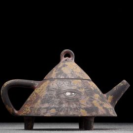 Чайник 180мл "Каллиграфия", цзяньшуйская керамика, мастер Гу Цзингуан (791300)-