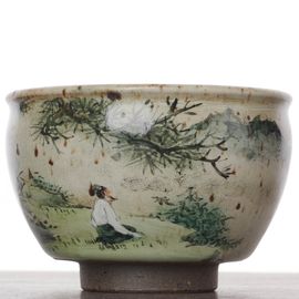 Пиала 145мл "Чаепитие под сосной", керамика, роспись (54688)-