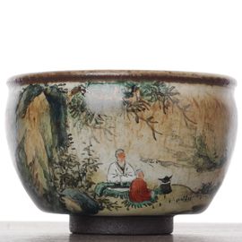 Пиала 145мл "Чаепитие под сосной", керамика, роспись (54691)-