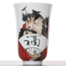 Пиала 95мл "Чжун Куй - борец с духами", ручная роспись, керамика (54649)-