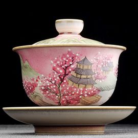 Гайвань 190мл "Беседки", фарфор из Цзиндэчжэнь (404521)-