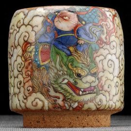 Пиала 210мл "Тигр", керамика из Цзиндечжень (404533)-