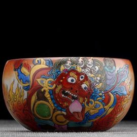 Пиала 150мл "Ваджрабхайрава", керамика из Цзиндечжень (404542)-