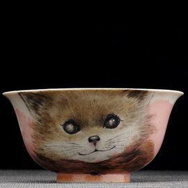 Пиала 175мл "Котик", керамика из Цзиндечжень (404543)-