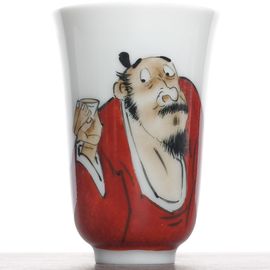 Пиала 95мл "Поэт Ли Бо", ручная роспись, керамика (54318)-