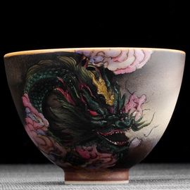 Пиала 130мл "Дракон", фарфор из Цзиндечжень (404545)-