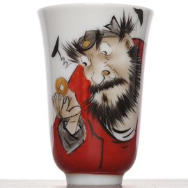 Пиала 95мл "Чжун Куй - борец с духами", ручная роспись, керамика (54125)-