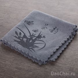 Полотенце "Орхидея", серое, 30х30см (80128)-