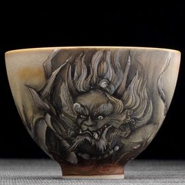 Пиала 130мл "Асура", фарфор из Цзиндечжень (404588)-