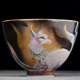 Пиала 130мл "Цзювэйху из Книги гор и морей", фарфор из Цзиндечжень (404546)-