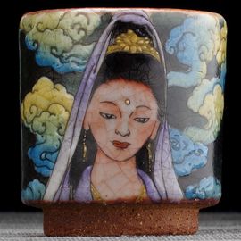 Пиала 100мл "Гуаньинь", керамика из Цзиндечжень (404558)-