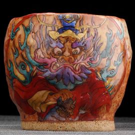 Пиала 185мл "Чжун Куй - борец с духами", керамика из Цзиндечжень (404593)-