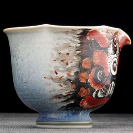 Чахай 180мл "Пробужденный лев", фарфор из Цзиндечжень (404594)-