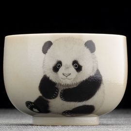 Пиала 110мл "Панда", фарфор из Цзиндечжень (404581)-