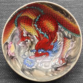 Пиала 110мл "Дракон", фарфор из Цзиндечжень (404582)-