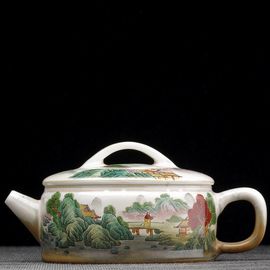 Чайник 200мл "Мостик", цзиндэчжэньский фарфор (404605)-