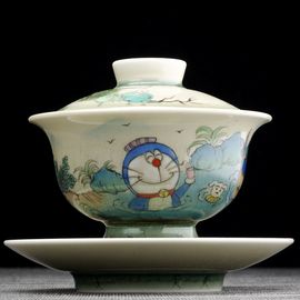 Гайвань 140мл "Мультяшная", фарфор из Цзиндэчжэнь (404618)-