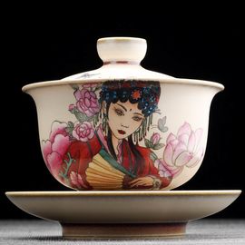 Гайвань 200мл "Красавица", фарфор из Цзиндэчжэнь (404621)-