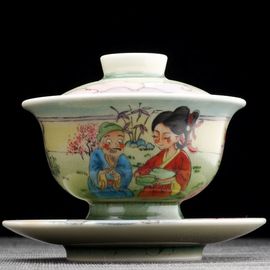 Гайвань 140мл "Мультяшная", фарфор из Цзиндэчжэнь (404619)-