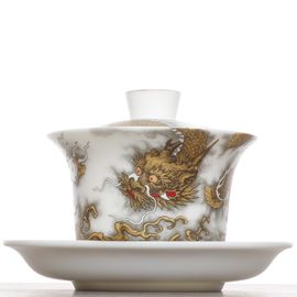 Гайвань 175мл "Дракон", сушао янчжи юй фарфор, шелкография (500509)-