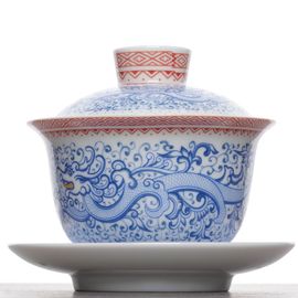 Гайвань 180мл "Драконы", фарфор, шелкография (500469)-