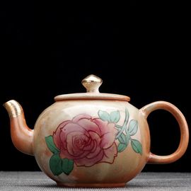 Чайник 175мл "Пион", дровяной обжиг, керамика (77440)