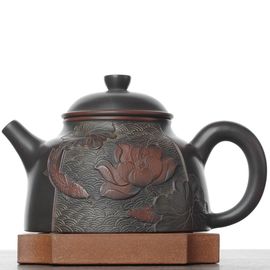 Чайник 235-265мл "Рыба и лотосы", Сюй Вэйцзин, нисинтао (781105)