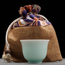 Пиала 50мл, фарфор, голубой селадон (54781)-