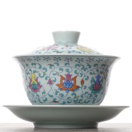 Гайвань 215мл "Цветы", фарфор, шелкография (500562)-