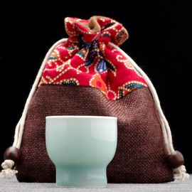 Пиала 40мл, фарфор, голубой селадон (54784)-