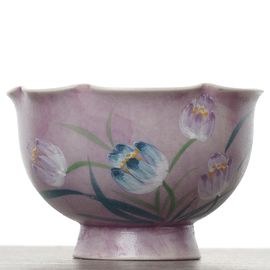 Пиала 65мл "Цветы", ручная роспись, фарфор (54726)-