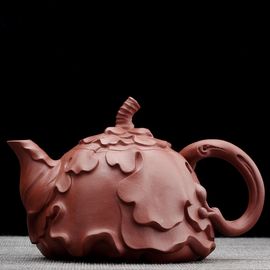 Чайник 135мл "Пион", мастер Гао Шуйбо, исинская глина (7900144)-