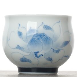 Пиала 80мл "Лотос", ручная роспись, фарфор (54731)