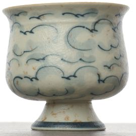 Пиала 55мл "Облака", ручная роспись, керамика (54734)-