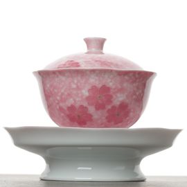 Гайвань 115мл "Цветы", фарфор, ручная роспись (500574)-