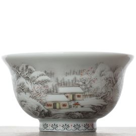 Пиала 125мл "Зима", фарфор, шелкография (54714)-