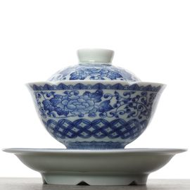 Гайвань 190мл "Цветы", фарфор, шелкография (500558)-