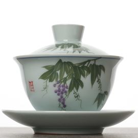 Гайвань 180мл "Виноградная лоза", керамика, ручная роспись (500555)-