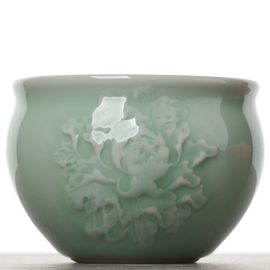 Пиала 120мл "Пион", керамика, селадон (54746)-