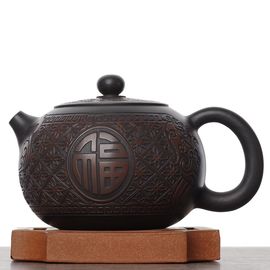 Чайник 260мл "Иероглиф Фу", цзяньшуйская керамика (790434)-