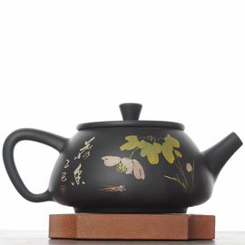 Чайник 265мл "Лотос и рыбки", цзяньшуйская керамика (791436)-